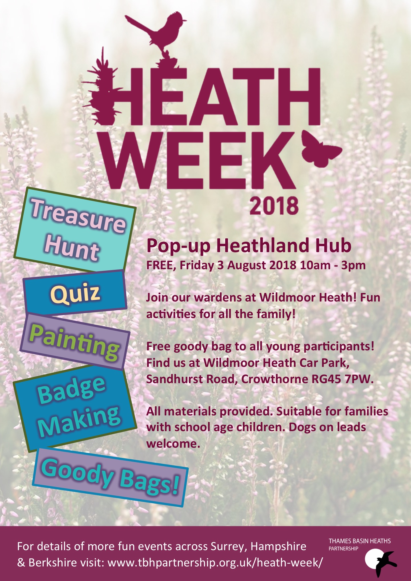 Heath Week Poster for Pop-up Heathland Hub