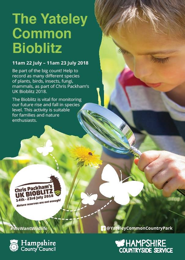 Yateley Common Bioblitz poster