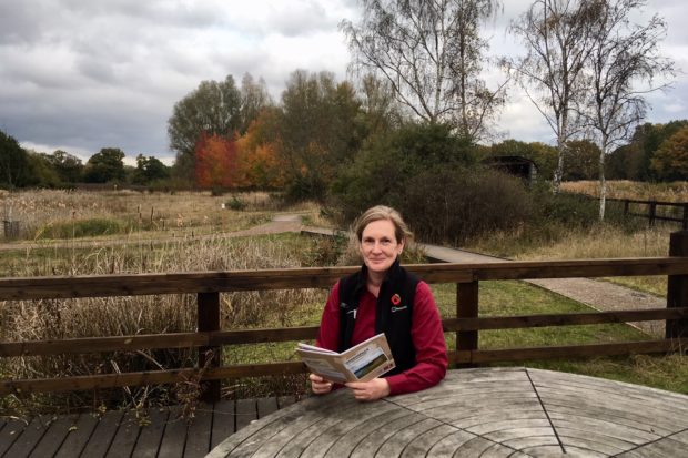 Sarah updating the "Greenspace on your doorstep" booklet