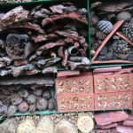 Close up photo of an insect hotel
