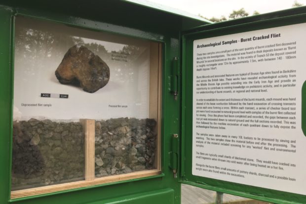 Mini-museum at Buckler's Forest with archaeological samples