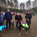 Dog walkers with Warden Nicky at Buckler's Forest