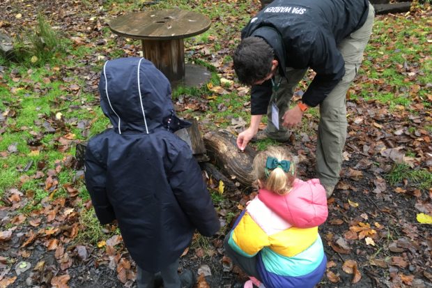 Kids at Bug hunt at Holy Trinity School's Nature Club