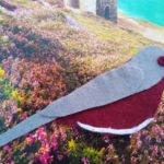 Picture of Daria's felt Dartford warbler on a scenic heathland background photograph