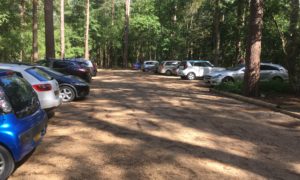 Photograph of the car park at Hartland Country Park