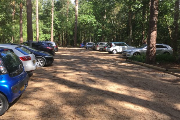 Photograph of the car park at Hartland Country Park