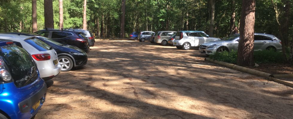 Photograph of the car park at Hartland Country Park