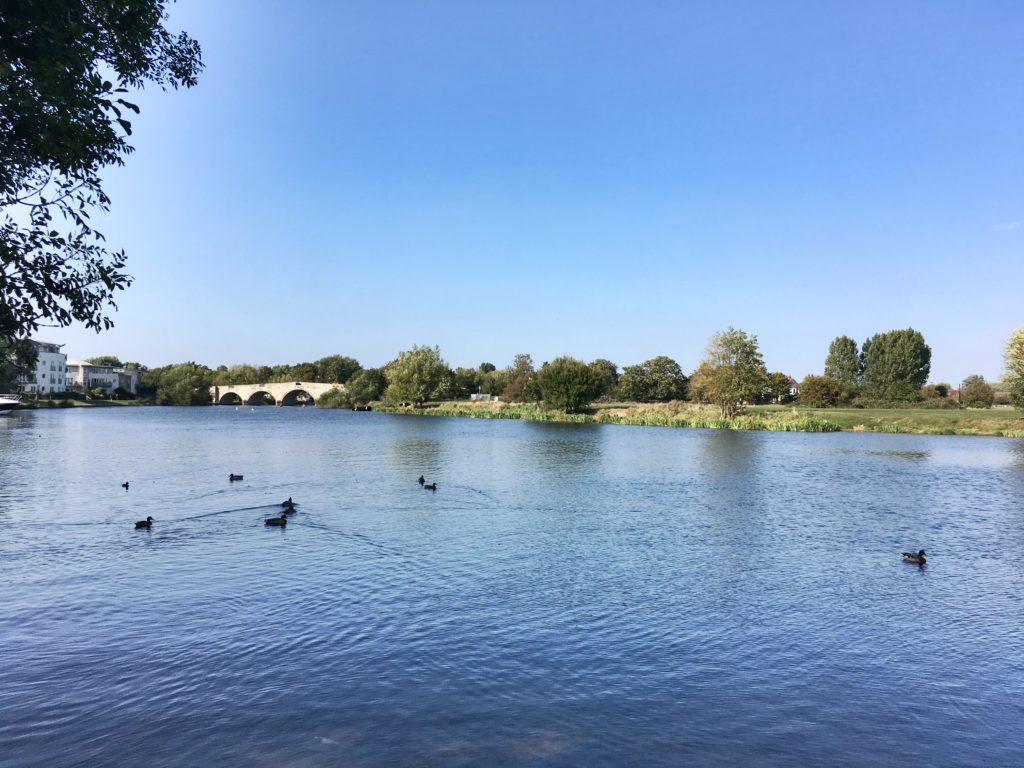 Photograph of modern day Chertsey Bridge.