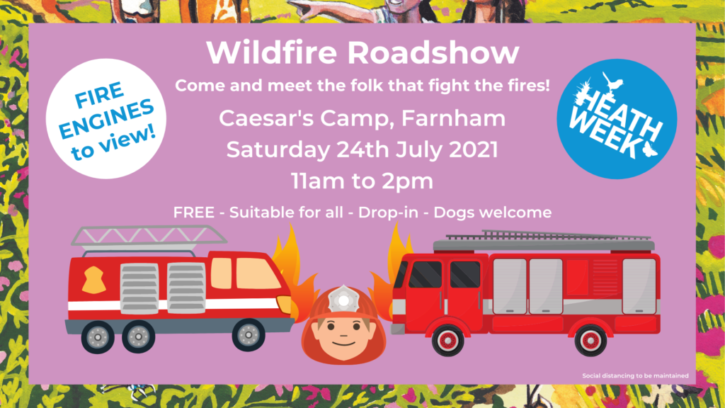 Heath Week event poster showing fire engines