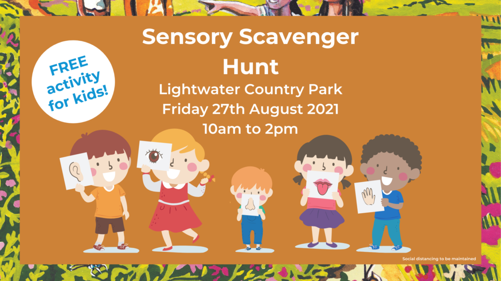 Event poster showing kids enjoying a sensory challenge
