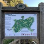 Photo of the main information board with map of the 2.3 km walk and explaining that it's a natural green space for cyclists, joggers, walkers, children and all who enjoy nature.