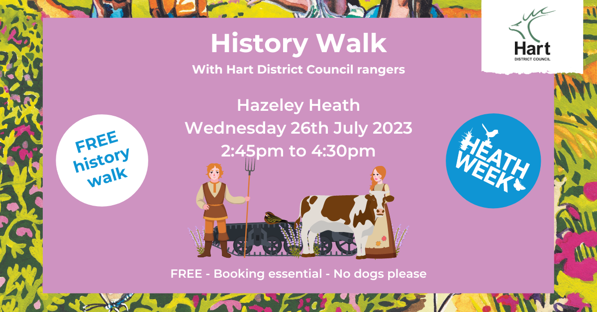 Pretty pink poster to advertise the Heath Week event. Details below.