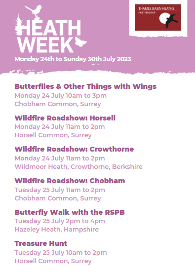 Heath Week 2023 flyer.