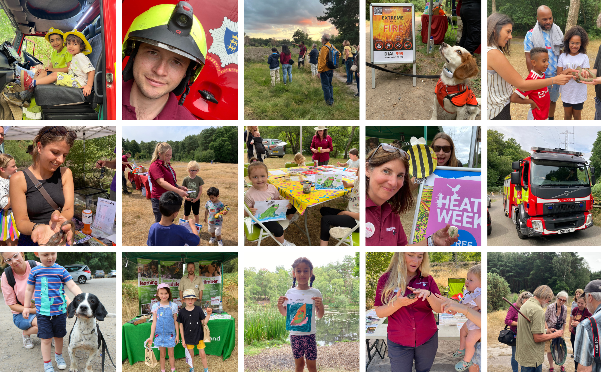 Montage of fun photos from last year's Heath Week. Includes fire engines, reptiles, colouring activities and lots more.