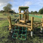 Photo of a children's climbing frame.