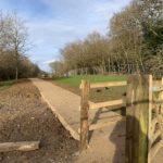 Photo taken looking down the route the ESSO pipeline took. Now a new gravel path has taken its place.