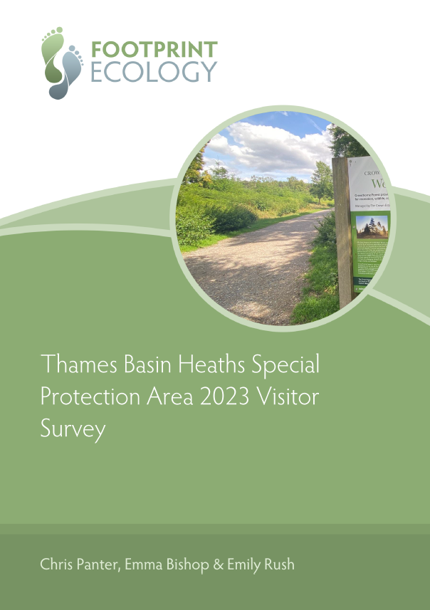Thames Basin Heaths Special Protection Area 2023 Visitor Survey by Chris Panter, Emma Bishop and Emily Rush, Footprint Ecology